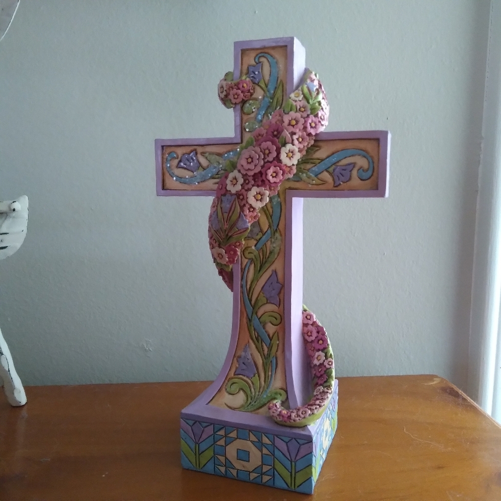 Jim Shore Cross "Faith Wrapped in Love" 2015